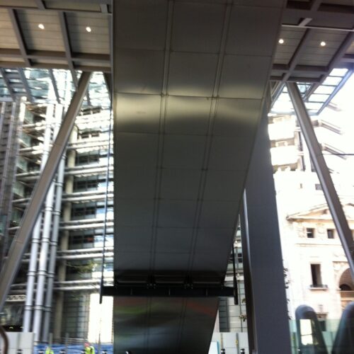 The Leadenhall building (cheese grater) stainless steel cladding The Leadenhall building (cheese grater) stainless steel cladding